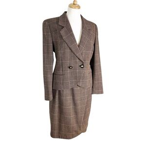 Vintage Louis Feraud Wool 2 Piece Suit Size 8